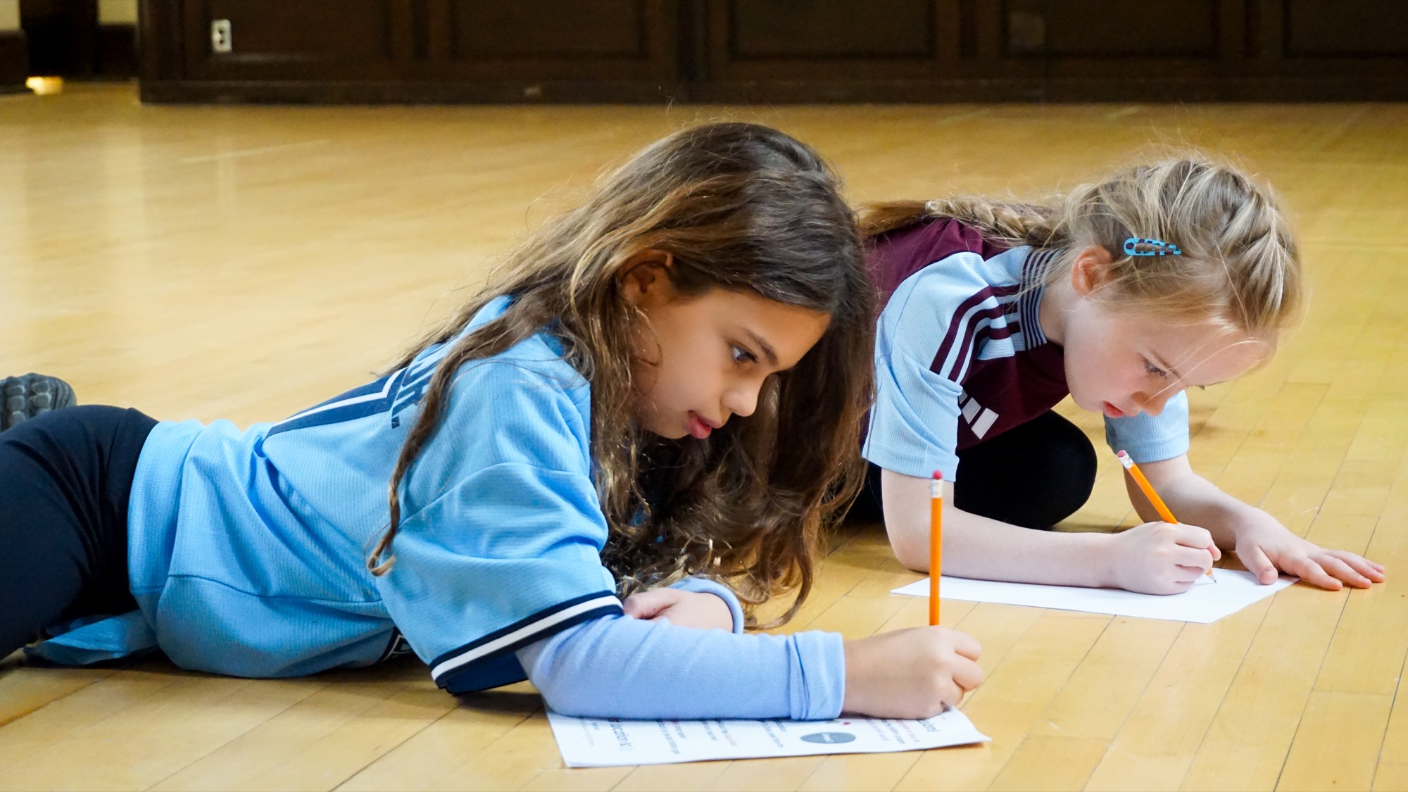 Students recording answers